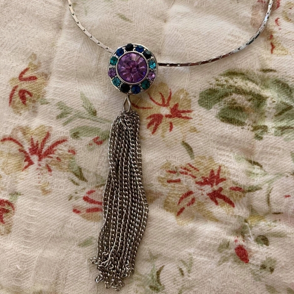 Mid-2000s Purple and Blue Pendant Necklace - Picture 2 of 3